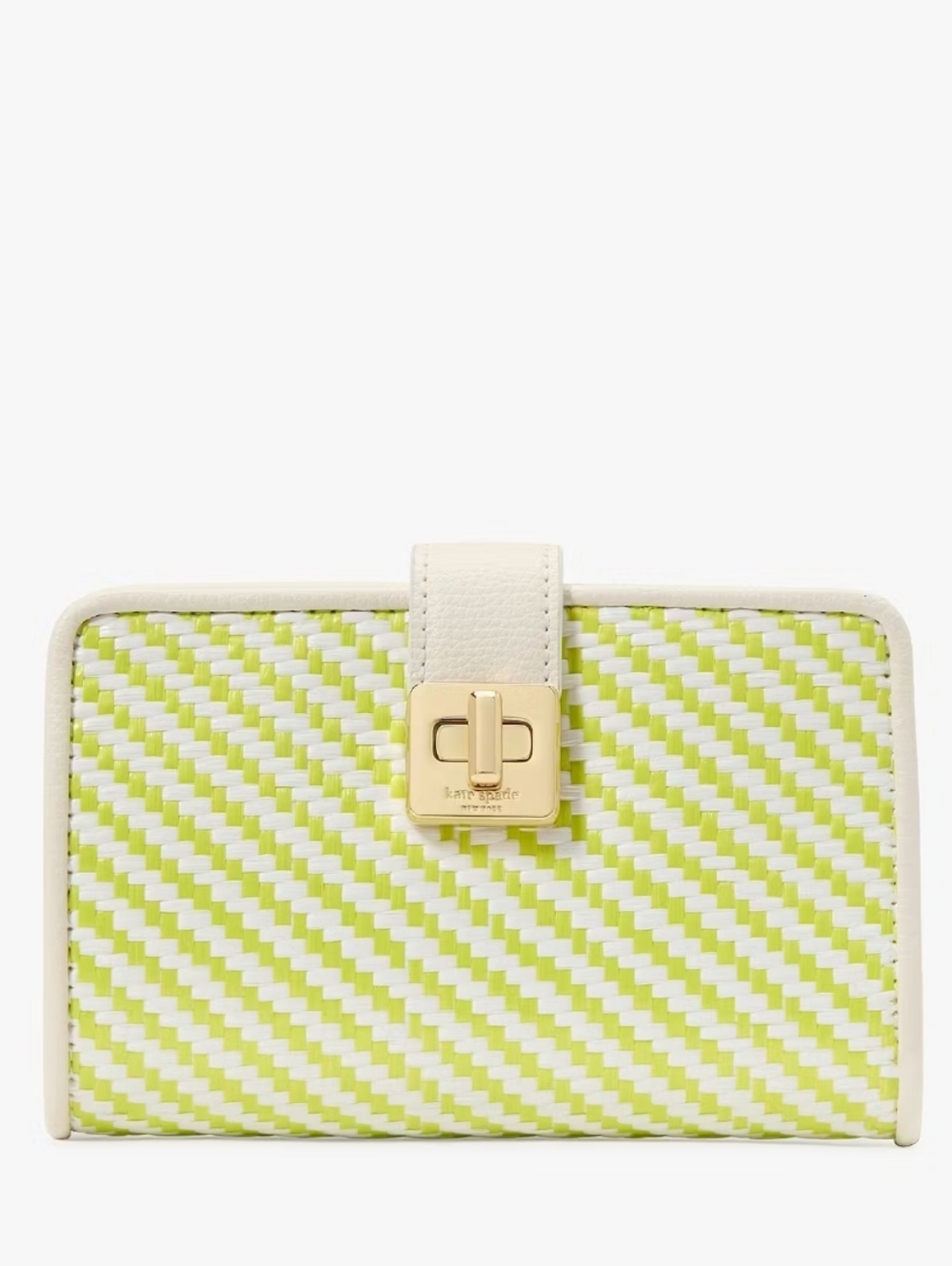 Kate Spade Phoebe Straw Turnlock Medium Wallet